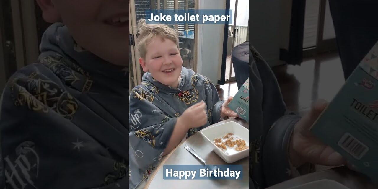 Deb & Matt Chat on YT: Happy Birthday with Joke Toilet Paper #happybirthday #jokes #family