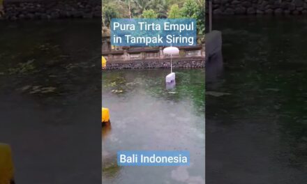 Deb & Matt Chat on YT: Rainy day at Pura Tirta Empul in Tampak Siring, Bali, Indonesia #travel #rain #bali #indonesia