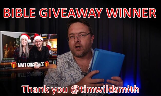 Deb & Matt Chat on YT: Bible Christmas Giveaway Winner