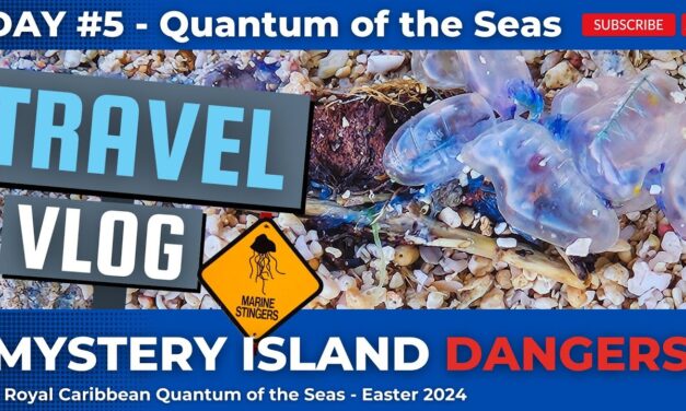 Deb & Matt Chat on YT: DAY #5 Vlog Quantum of the Seas Mystery Island Danger Blue Bottles