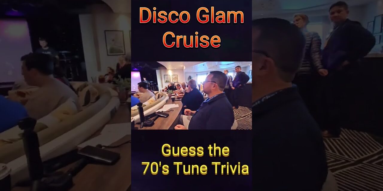 Deb & Matt Chat on YT: Matt grooving along in the Guess the 70s Tune trivia on P&O Cruises Australia Pacific Adventure.