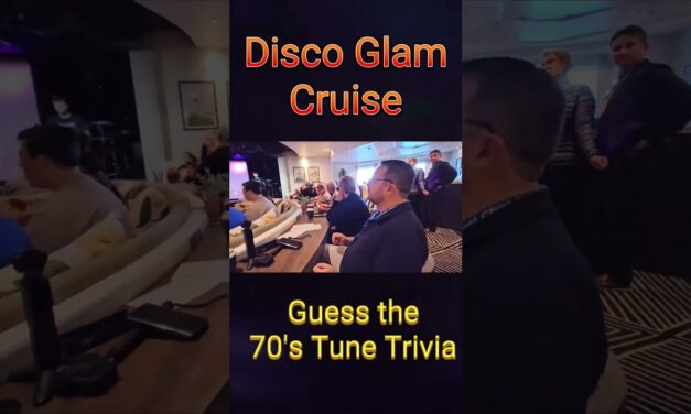 Deb & Matt Chat on YT: Matt grooving along in the Guess the 70s Tune trivia on P&O Cruises Australia Pacific Adventure.