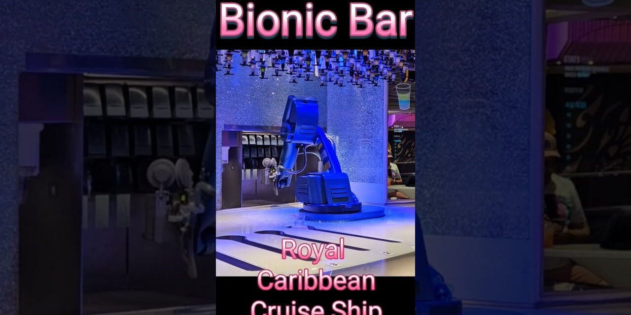 Deb & Matt Chat on YT: Bionic Bar on board Royal Caribbean Quantum Of The Seas watching the robot make drinks. #cruise