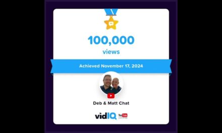 Deb & Matt Chat on YT: Thank you to you all for watching our videos. Today we reached 100,000 views #cruiselife #cruise