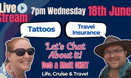 Deb & Matt Chat on YT: LIVE: Cruise Emergency Recap, Travel Insurance Must-Knows + Q&A (Including Our Tattoos!)