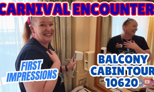 Deb & Matt Chat on YT: First Impressions & Full Walk-Through | Carnival Encounter Balcony Cruise Cabin Tour 10620
