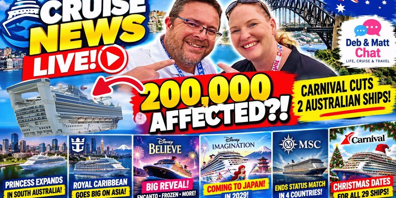 Deb & Matt Chat on YT: 200,000 Cruisers Affected?! 🚢 Carnival Cuts, Disney Reveals & Cruise News LIVE